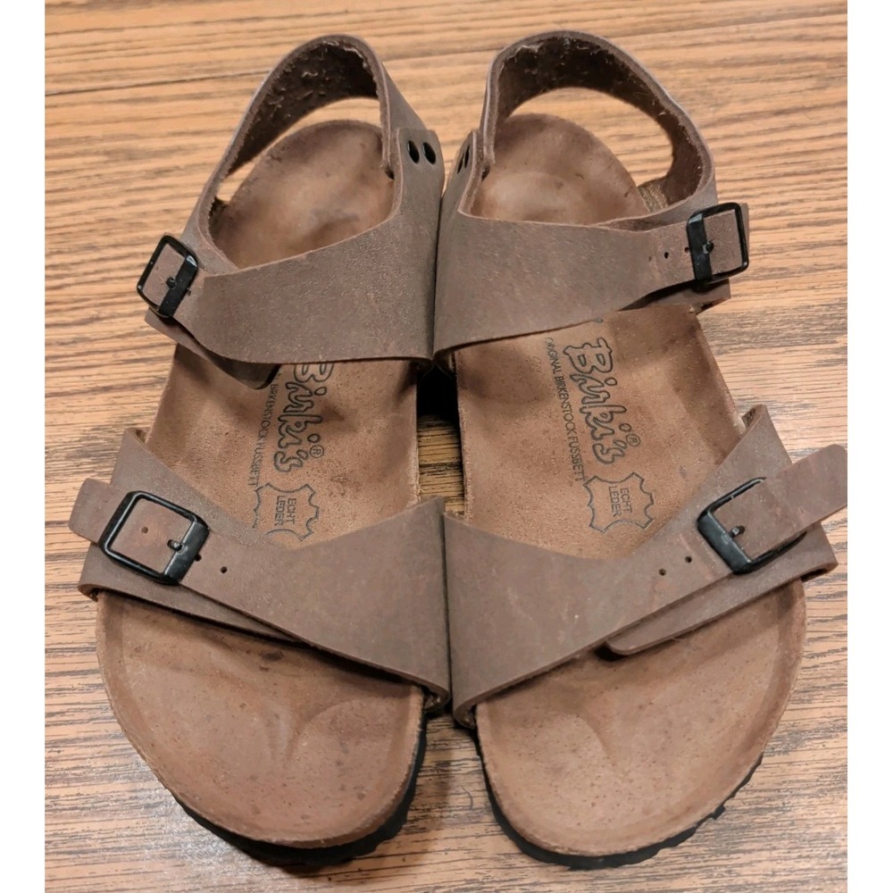 Birkenstock BIRKI'S BROWN Double Straps Sandals PANAMA Vegan Women's 7 Men's 5 - Picture 2 of 9